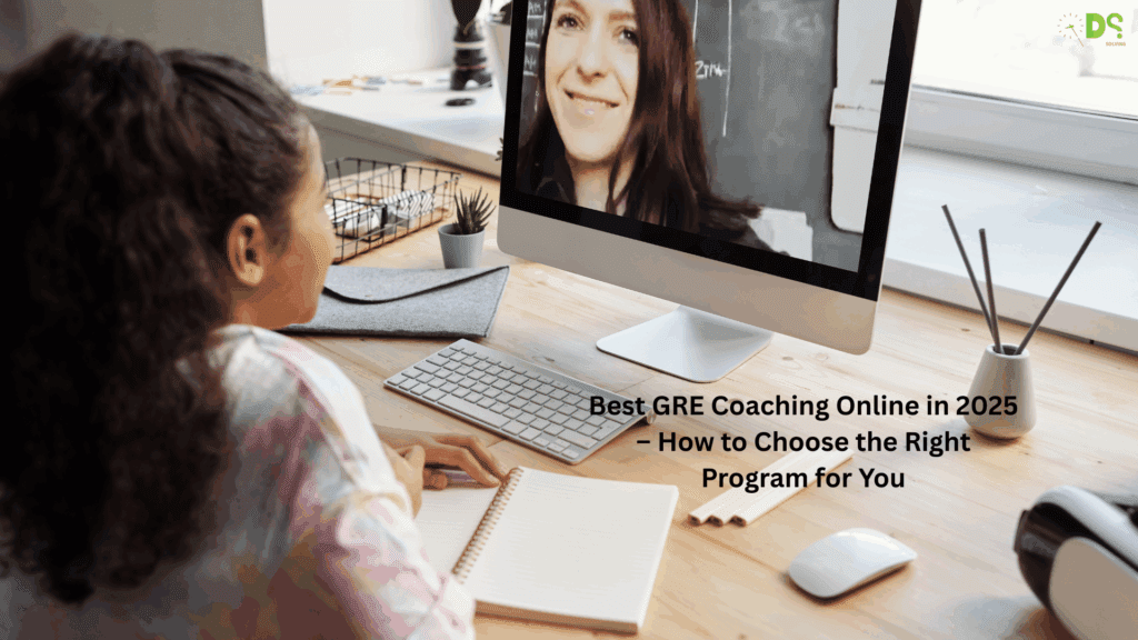 Best GRE coaching online in 2025 – student attending GRE online coaching class with expert tutor on screen