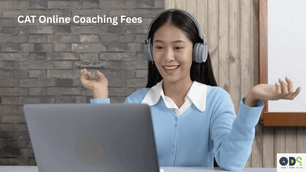 Student attending online class with laptop – CAT Online Coaching Fees 2025 comparison visual