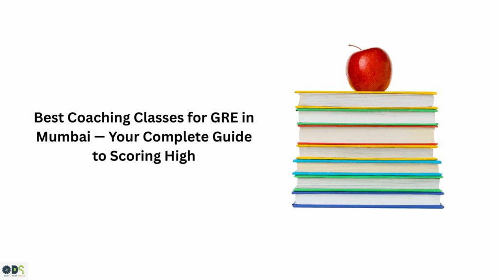 Stack of study books representing the best coaching classes for GRE in Mumbai and top GRE preparation institutes like QDS Pro