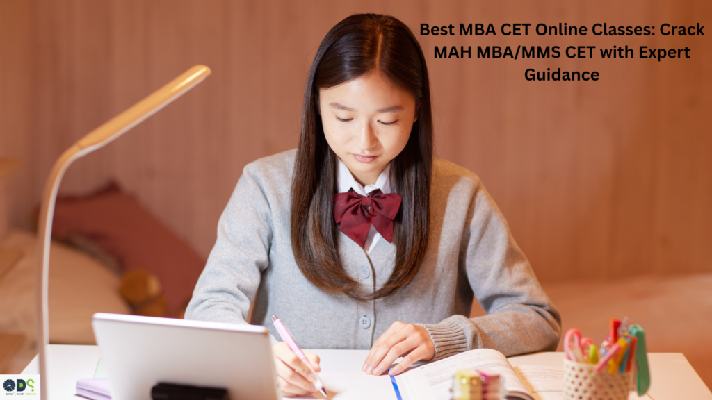 Student studying at home through the best MBA CET online classes, preparing for MAH MBA/MMS CET with expert online coaching and focused guidance.