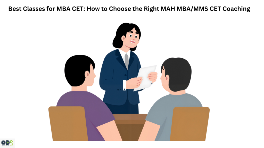 Counsellor guiding students in selecting the best classes for MBA CET to prepare for MAH MBA/MMS CET with expert coaching support.
