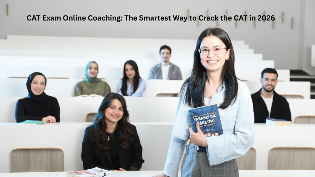 CAT exam online coaching classroom session with students attending structured CAT preparation program guided by expert faculty for high percentile results.