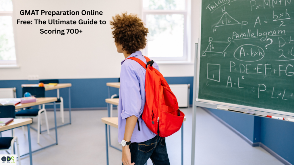 gmat preparation online free classroom environment with student studying quantitative and verbal concepts for GMAT exam success