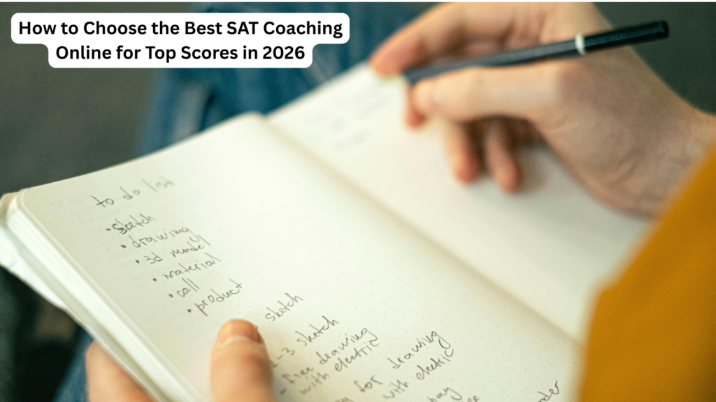 how to choose the best SAT coaching online student writing notes for SAT preparation and selecting top SAT online coaching