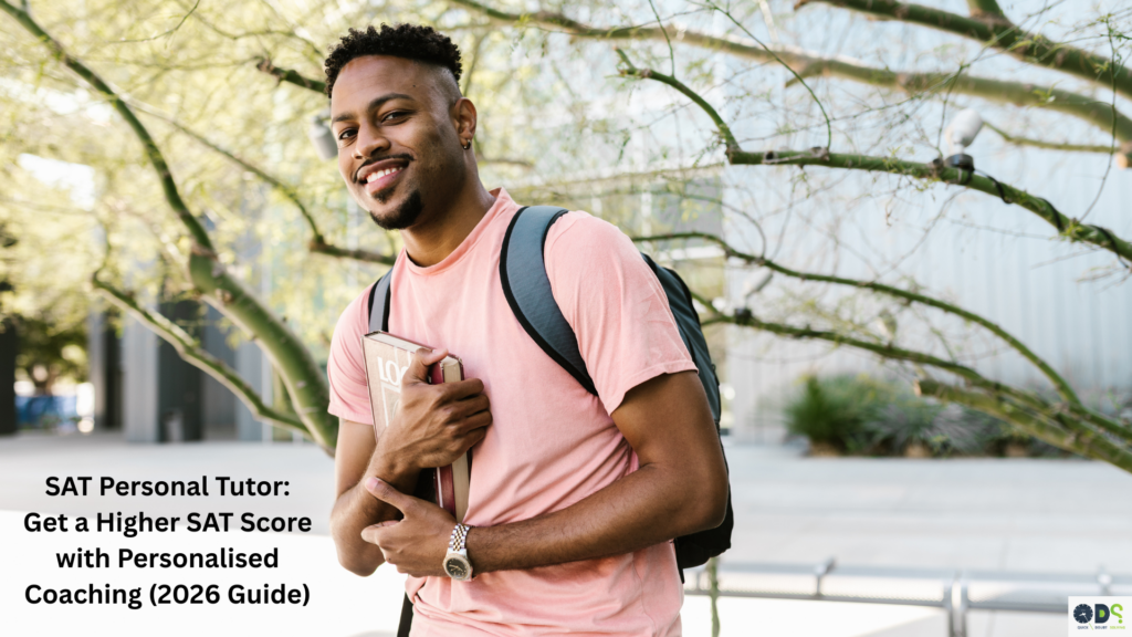 SAT personal tutor helping a student improve SAT score with personalised coaching and study support for effective SAT preparation.