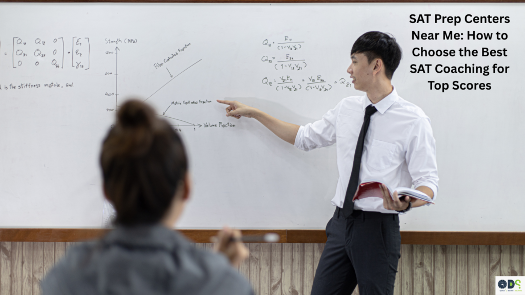 Student attending a classroom session at one of the best SAT prep centers near me while an SAT coaching expert explains concepts on a whiteboard during SAT preparation classes at QDS Pro.