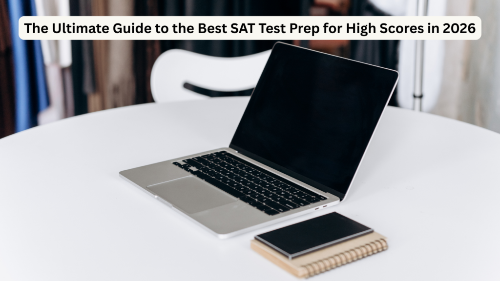 best SAT test prep study setup with laptop and notebook for achieving high SAT scores in 2026
