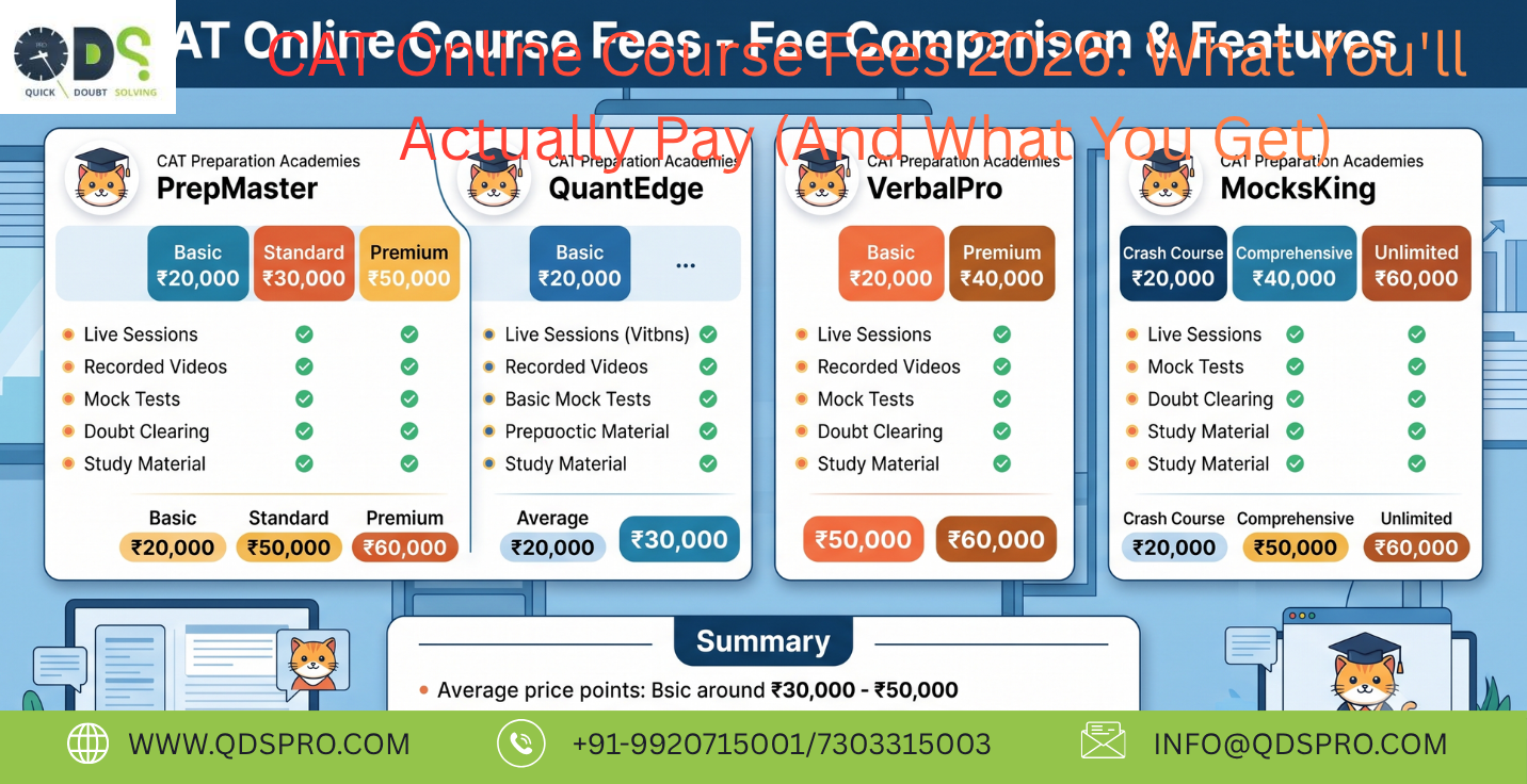 CAT Online Course Fees 2026: What You’ll Actually Pay (And What You Get)